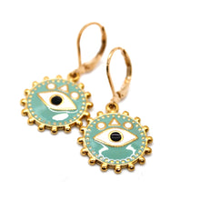 Load image into Gallery viewer, Enamel Evil Eye Earrings - E9-111
