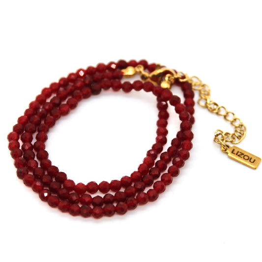 Short Ruby Stone Necklace - N9-200RB