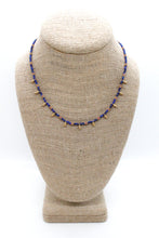 Load image into Gallery viewer, Short Mini Charm Lapis Necklace - N2-2611L
