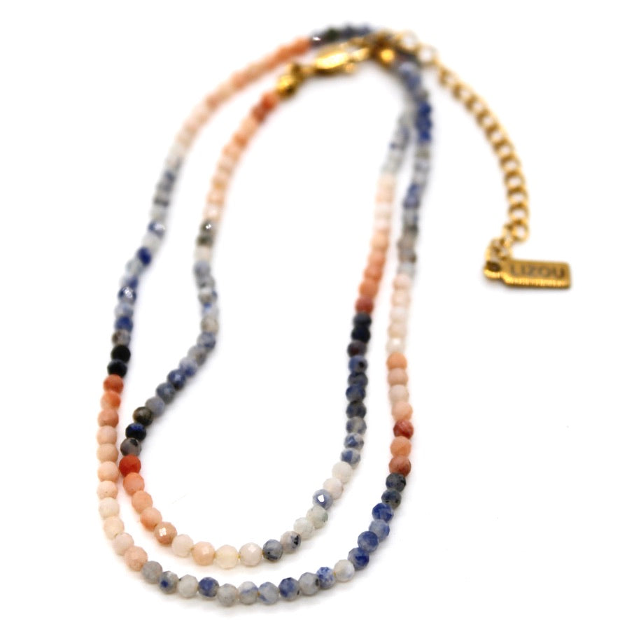Short Gradient Stone Necklace - N9-200G4
