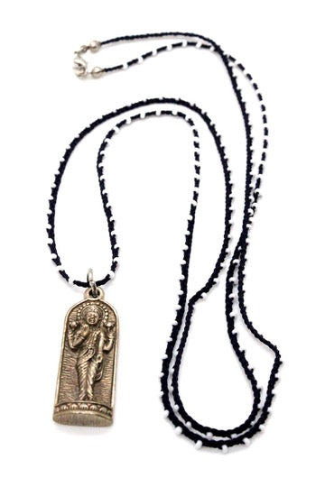 Buddha Necklace 48 - Long Buddha Crochet Necklace - One of a Kind -