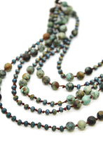 Load image into Gallery viewer, Semi Precious Stone Multi Strand Short Necklace - N4-020

