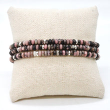 Load image into Gallery viewer, Rhodonite + Silver Bracelet Bundle
