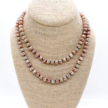 Load image into Gallery viewer, Hand-Knotted Long Peach Agate Bead Necklace - NL-PA
