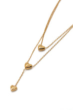 Load image into Gallery viewer, Triple Heart Gold Necklace -French Flair Collection-
