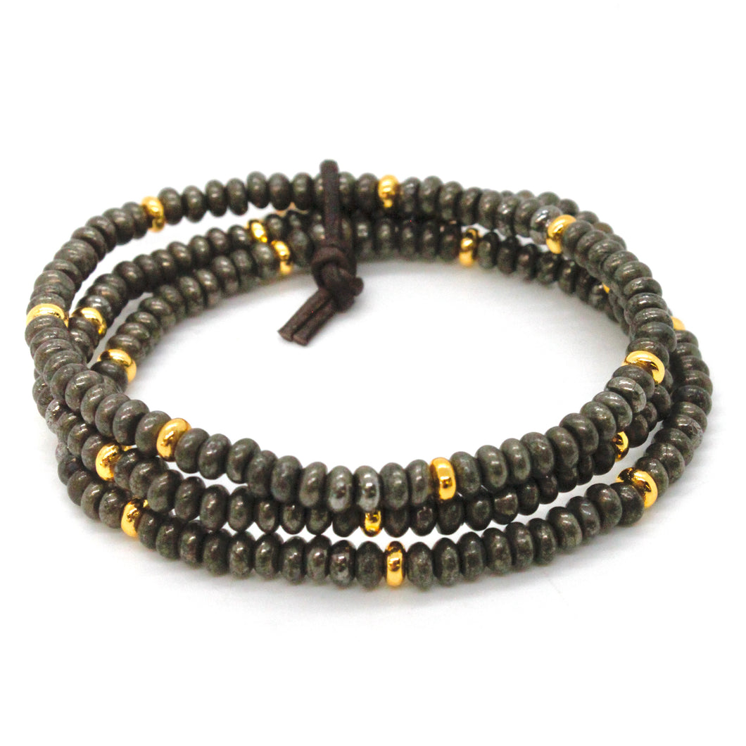 Pyrite + Gold Bracelet Bundle