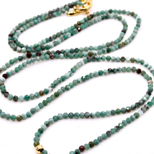 Delicate Faceted Mini Semi Precious Stone Beaded Necklace - N9-107