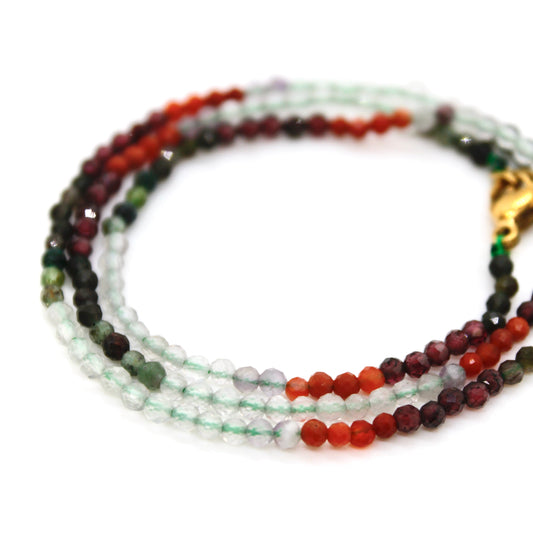 Short Gradient Stone Necklace - N9-200G18