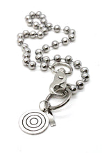 Load image into Gallery viewer, Silver Target Necklace Single Silver Chain Claw Clasp
