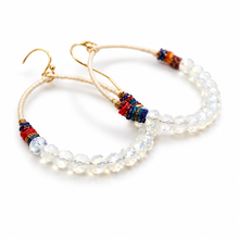Load image into Gallery viewer, Crystal Beaded Hoop Earrings - E001-42

