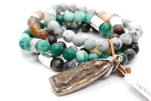Load image into Gallery viewer, Chunky Stone Bracelet with Reversible Buddha Charm -The Buddha Collection- BL-M37-LB
