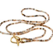 Load image into Gallery viewer, Luxury Faceted Long Suiseki Stone Necklace or Bracelet - N9-312
