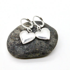 Silver Heart Small Earrings