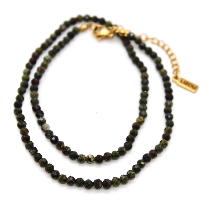 Short Dragon's Blood Jasper Stone Necklace - N9-200DB