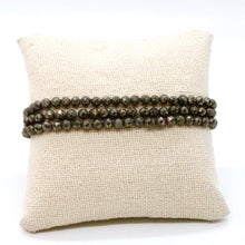 Load image into Gallery viewer, Faceted Pyrite Stretch Short Necklace or Bracelet - NS-PY
