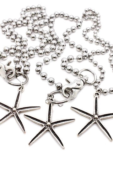 Starfish Pendant Convertible Silver Chain Necklace
