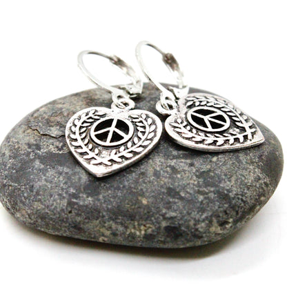 Cutout Peace Heart Small Earrings - E9-021