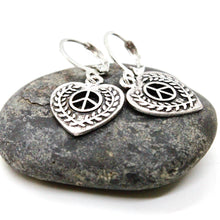 Load image into Gallery viewer, Cutout Peace Heart Small Earrings
