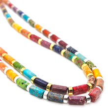 Load image into Gallery viewer, Multi Color Stone and Short Beaded Necklace
