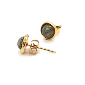 Mini Gold and Labradorite Post Earrings -French Flair Collection-