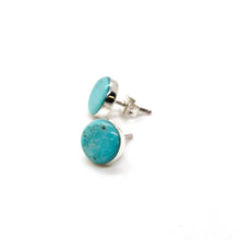 Load image into Gallery viewer, Genuine American Indian Turquoise Navajo Stud Earrings
