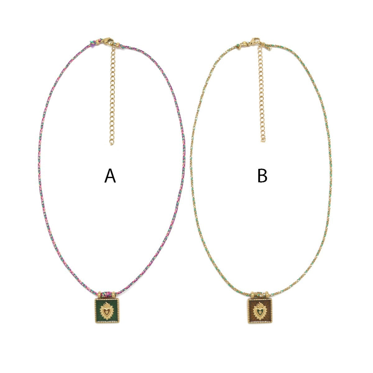 Mini Flaming Heart Delicate Necklace -  N2-2667