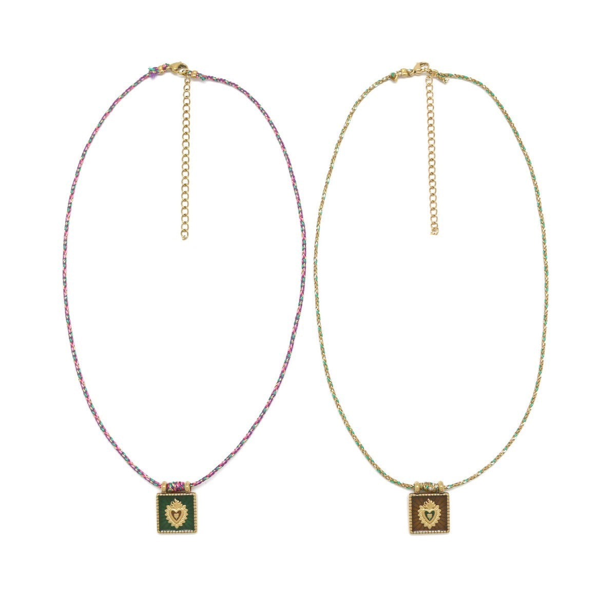Mini Flaming Heart Delicate Necklace -  N2-2667