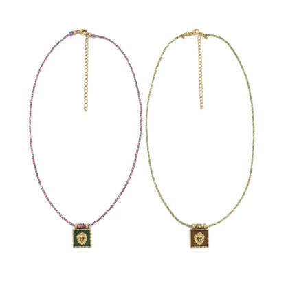 Mini Flaming Heart Delicate Necklace -  N2-2667