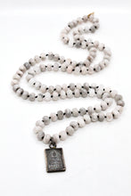 Load image into Gallery viewer, White Lace Agate Buddha Necklace -Buddha Collection-
