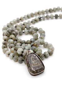 Labradorite Buddha Necklace -Buddha Collection-
