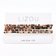 Load image into Gallery viewer, Delicate Faceted Mini Semi Precious Stone Alashan Agate Beaded Necklace - N9-103
