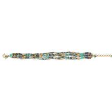 Load image into Gallery viewer, Mixed Semi Precious Stone 5 Strand Bracelet - B4-041B

