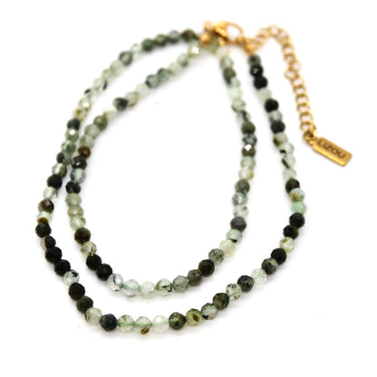 Short Prehnite Stone Necklace - N9-200PH