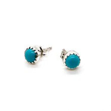 Load image into Gallery viewer, Genuine American Indian Turquoise Navajo Stud Earrings
