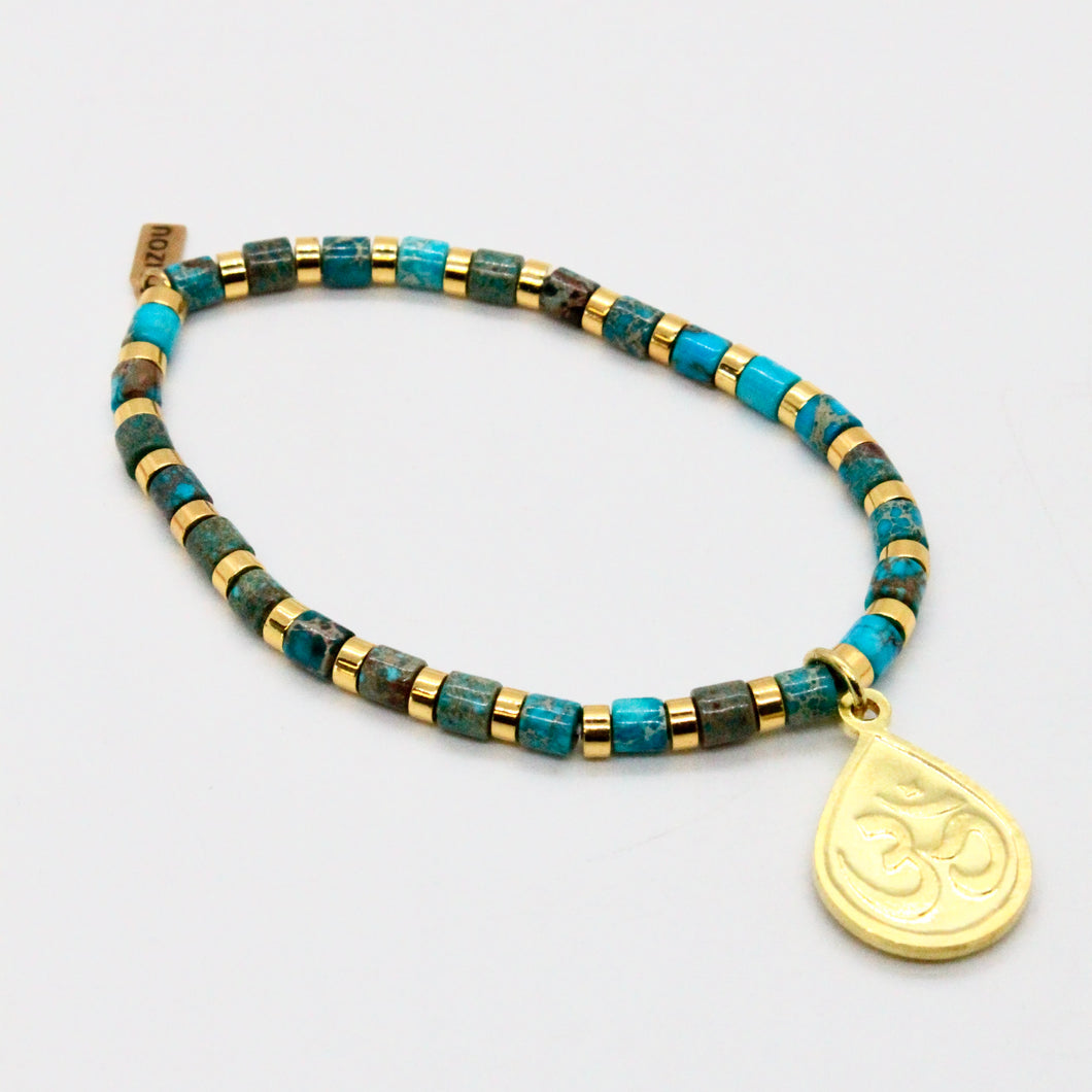 Stone and Gold Buddha Bracelet -Buddha Collection-