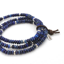 Load image into Gallery viewer, Lapis Lazuli + Silver Bracelet Bundle
