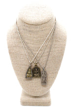 Load image into Gallery viewer, Buddha Necklace 14 - Reversible African Beads - One of a Kind -
