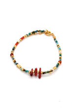 Load image into Gallery viewer, African Turquoise and Red Coral Stone Mix Bracelet -French Flair Collection-
