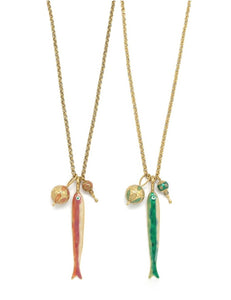 Long Fish Pendant Necklace - N2-2589