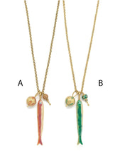 Load image into Gallery viewer, Long Fish Pendant Necklace - N2-2589
