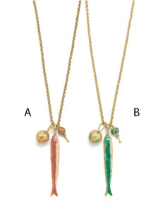 Long Fish Pendant Necklace - N2-2589