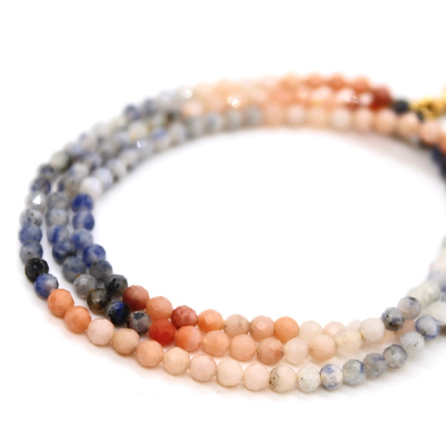 Short Gradient Stone Necklace - N9-200G4