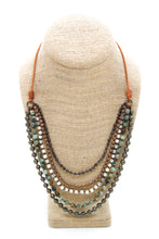 Load image into Gallery viewer, Semi Precious Stone Multi Strand Short Necklace - N4-019
