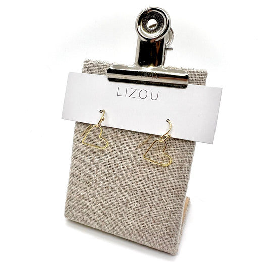 Gold Heart Small Earrings - E9-052