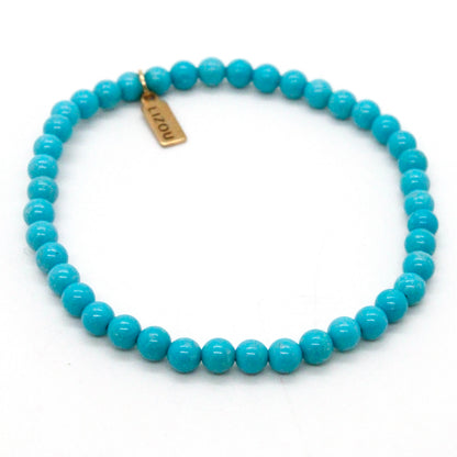 Turquoise 4mm Stretch Bracelet -Stone Collection-