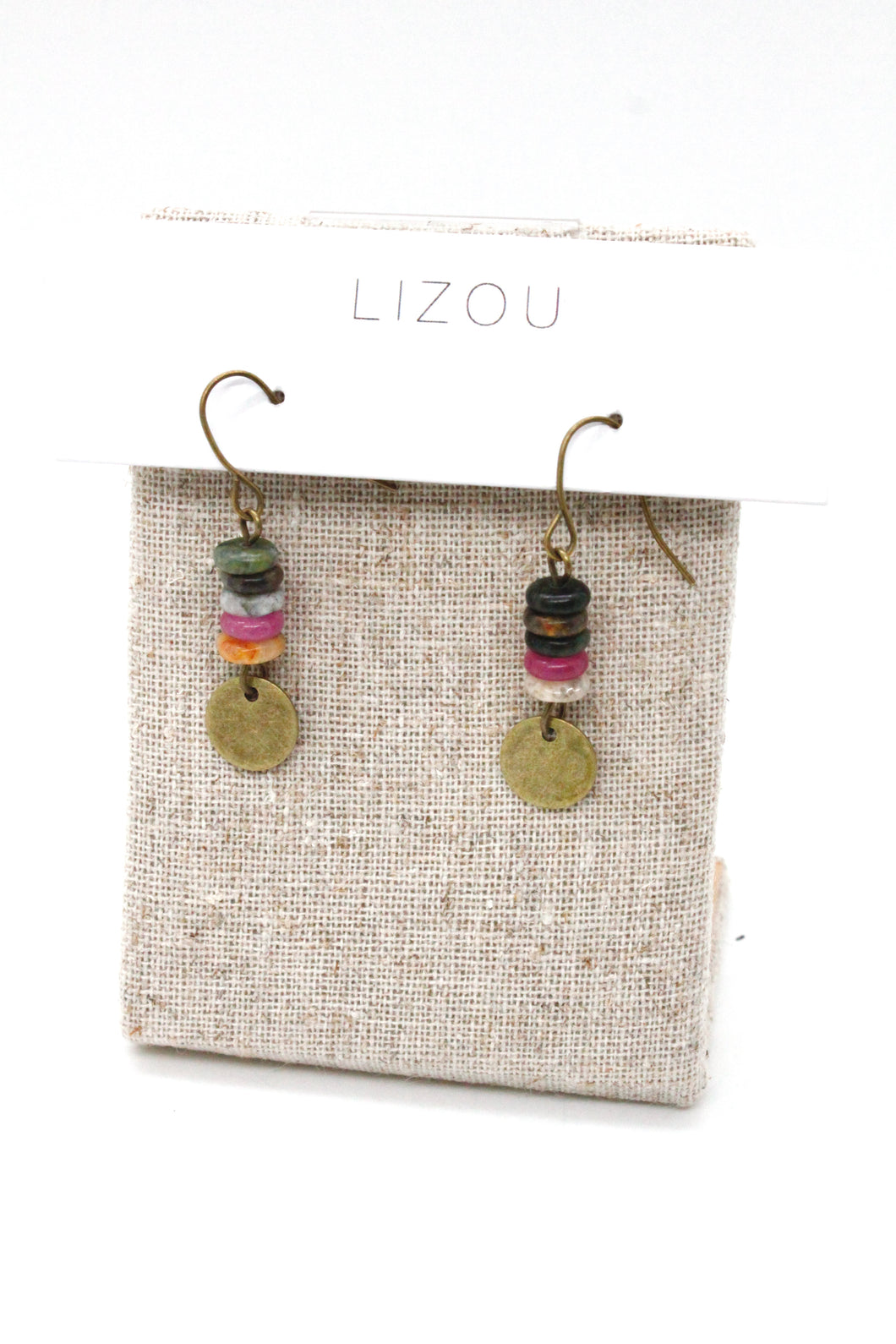 Vintage Gold and Stones Earrings - E9-089