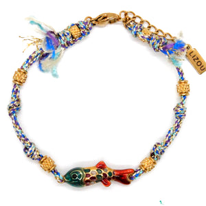 Colorful Enamel Fish Rainbow Bracelet - B4-016