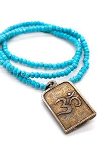 Buddha Necklace 49 - Stretch Turquoise Buddha Bracelet/Necklace - One of a Kind -
