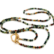 Load image into Gallery viewer, Luxury Faceted Long Indian Agate Necklace or Bracelet - N9-310
