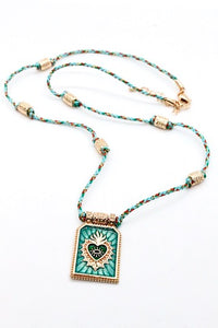 Summer Enamel Cord Necklace - N3-155